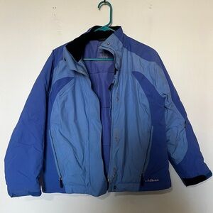 L.L. Bean Two-Tone Blue Puffer Jacket
